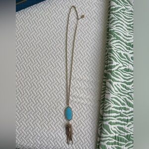 Kendra Scott Rayne long turquoise pendant necklace